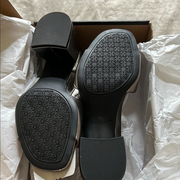 Vionic Silver Metallic Wedge Shoes - Picture 3 of 4